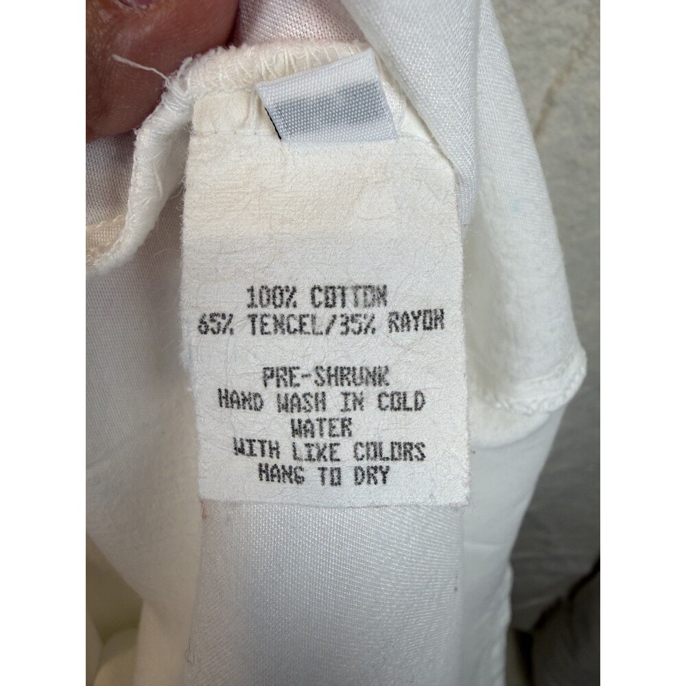 Lauren K. Sport Mixed-Media Terry Cloth & Tencel Bright White Maxi – Size Small - Picture 4 of 9